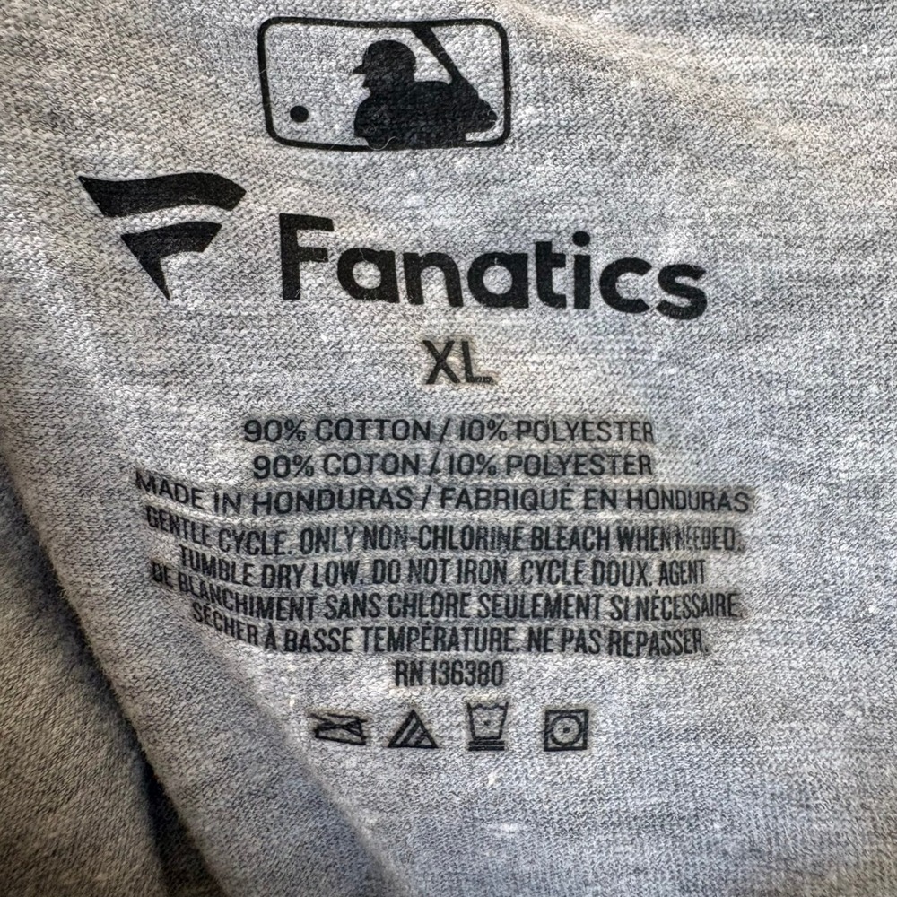 Fanatics New York Yankees MLB Graphic T-Shirt Mens XL Grey Top Hat‎ Bat Logo - Picture 5 of 6